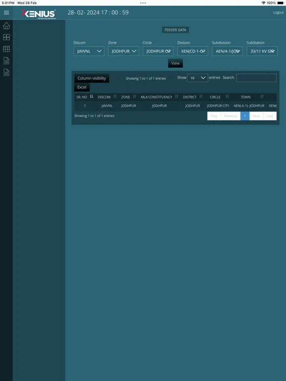 JDVVNL DashBoard iPad  स्क्रीनशॉट