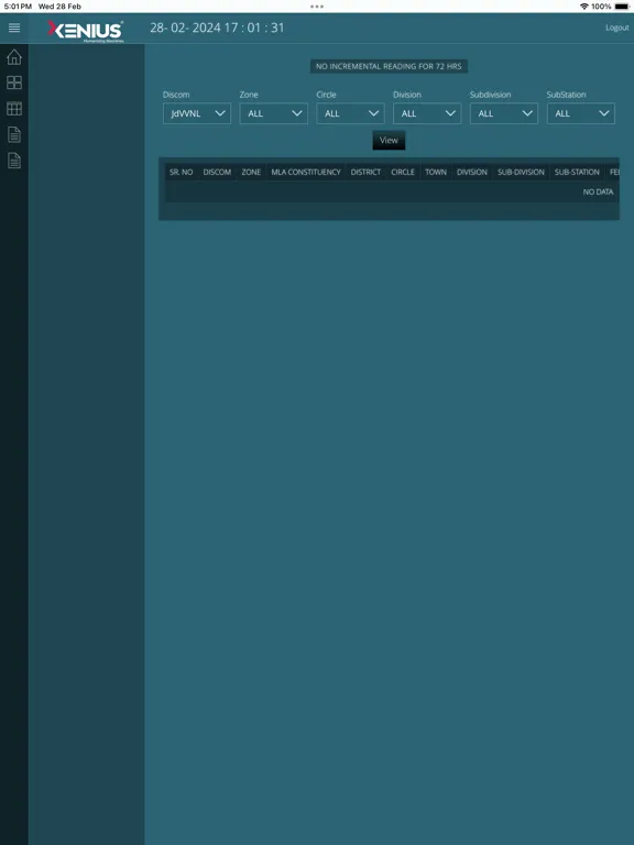 JDVVNL DashBoard iPad  स्क्रीनशॉट
