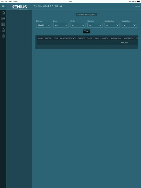 JDVVNL DashBoard iPad  स्क्रीनशॉट