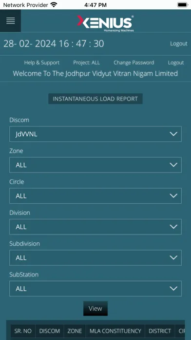 JDVVNL DashBoard स्क्रीनशॉट