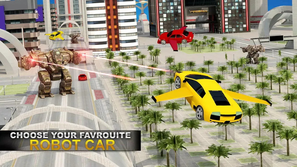 Future Flying Super Car: Robot Fighter Stunts 3D سکرین شاٹس
