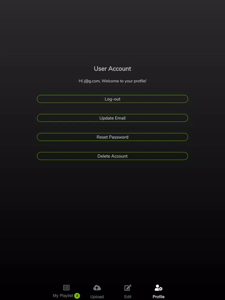 Ảnh chụp màn hình của J Podcaster iPad 