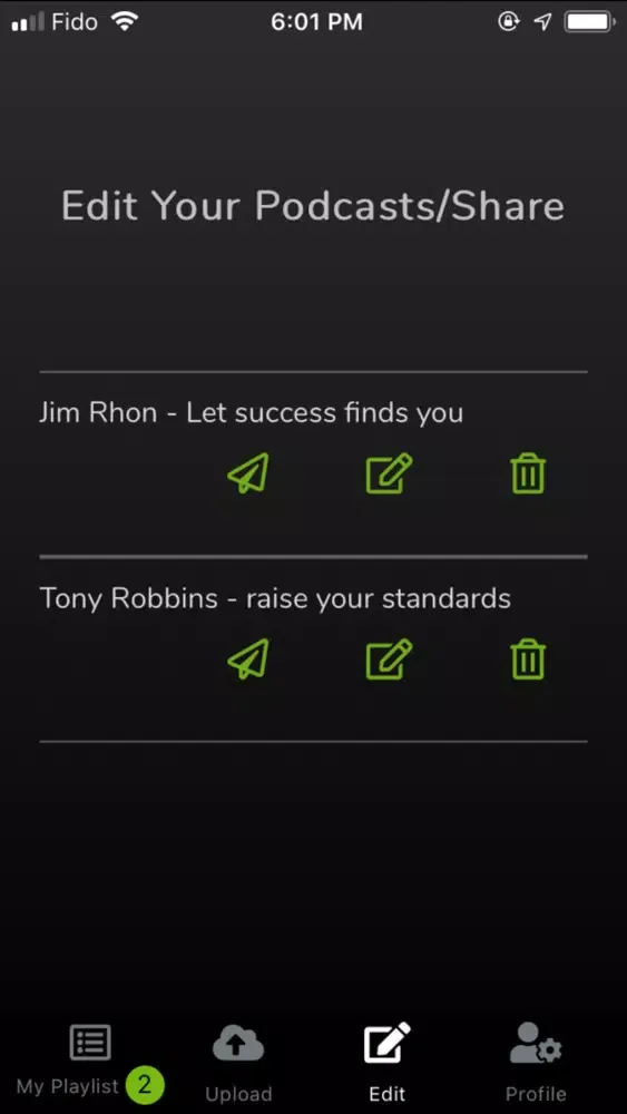 Ảnh chụp màn hình của J Podcaster