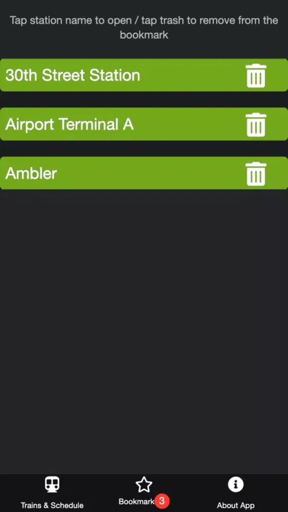 Capturas de pantalla de SEPTA Train Schedule