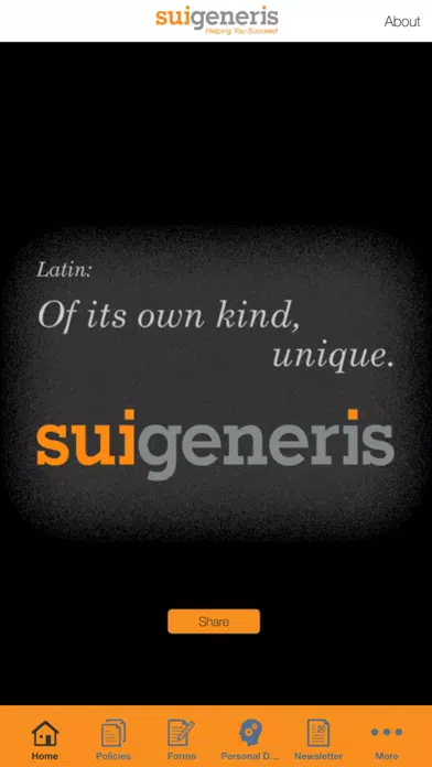 Tangkapan skrin Sui Generis App