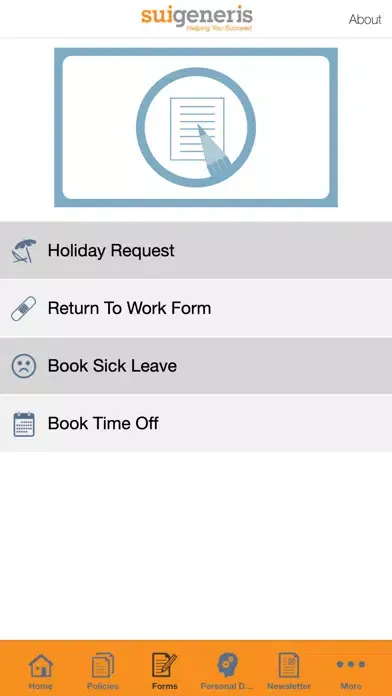 Sui Generis App Screenshots