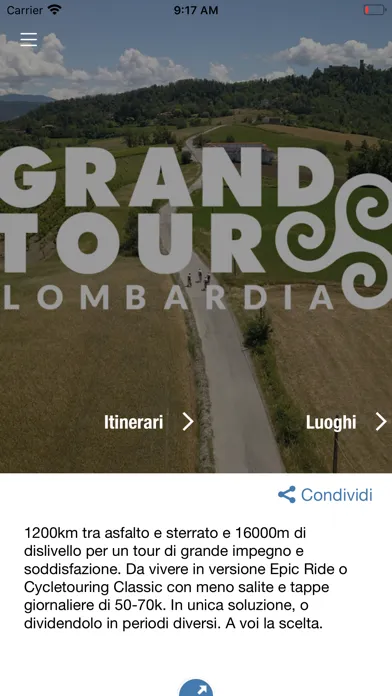 Capturas de tela do Lombardy Grand Tour