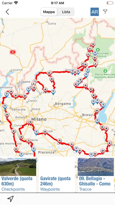 Capturas de tela do Lombardy Grand Tour