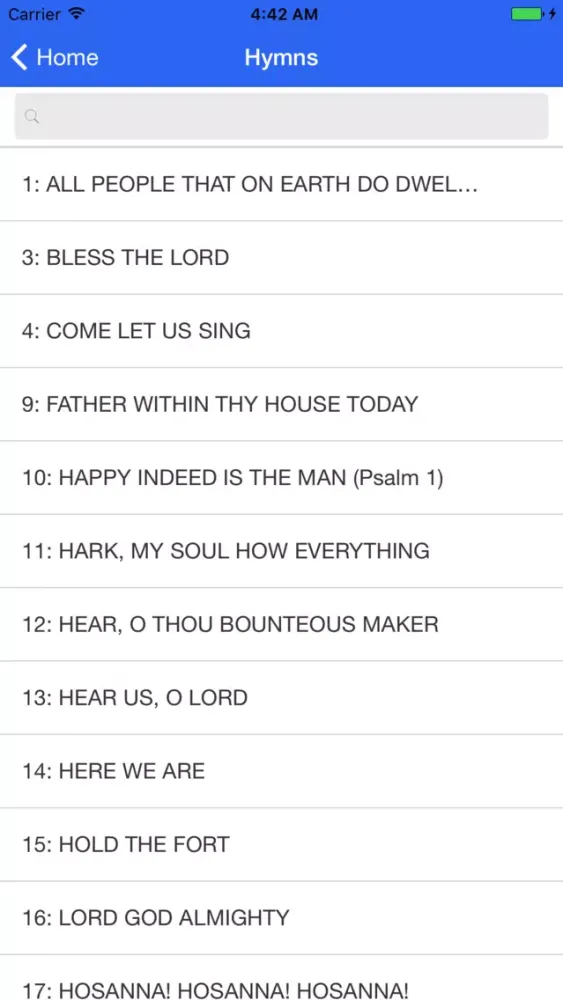 Captures d'écran de The Catholic Hymnal