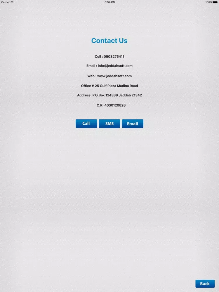 JeddahSoft Profile iPad  स्क्रीनशॉट