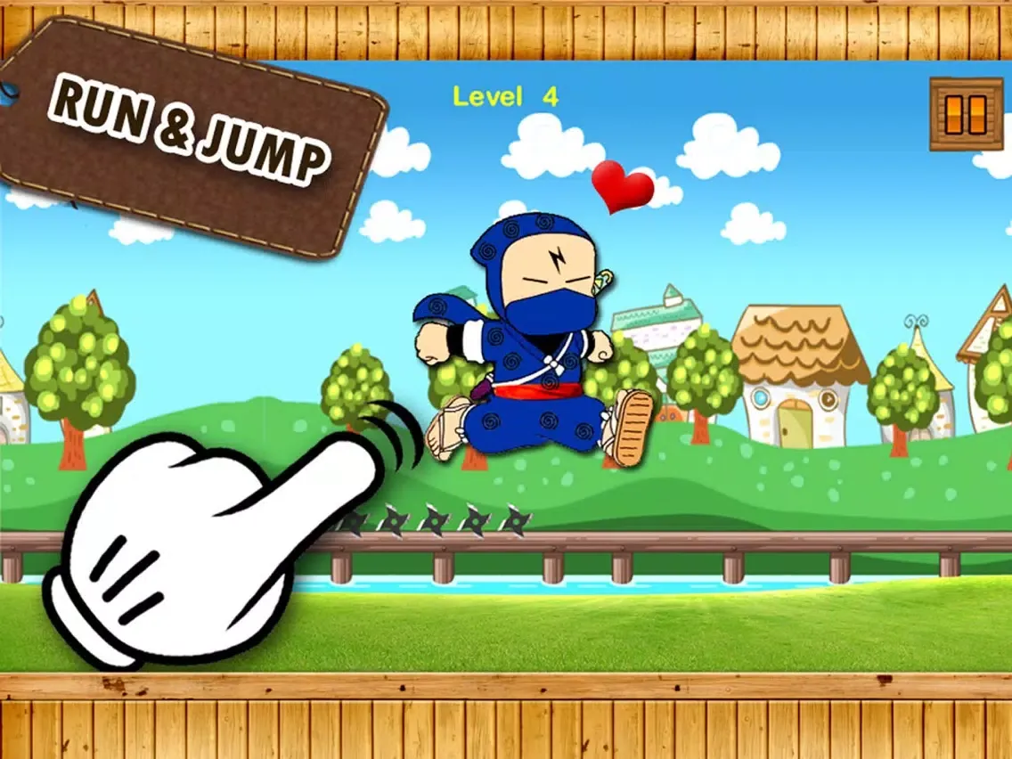 Ninja Assassin Hattori - shuriken ninja-go run world iPad  Screenshots