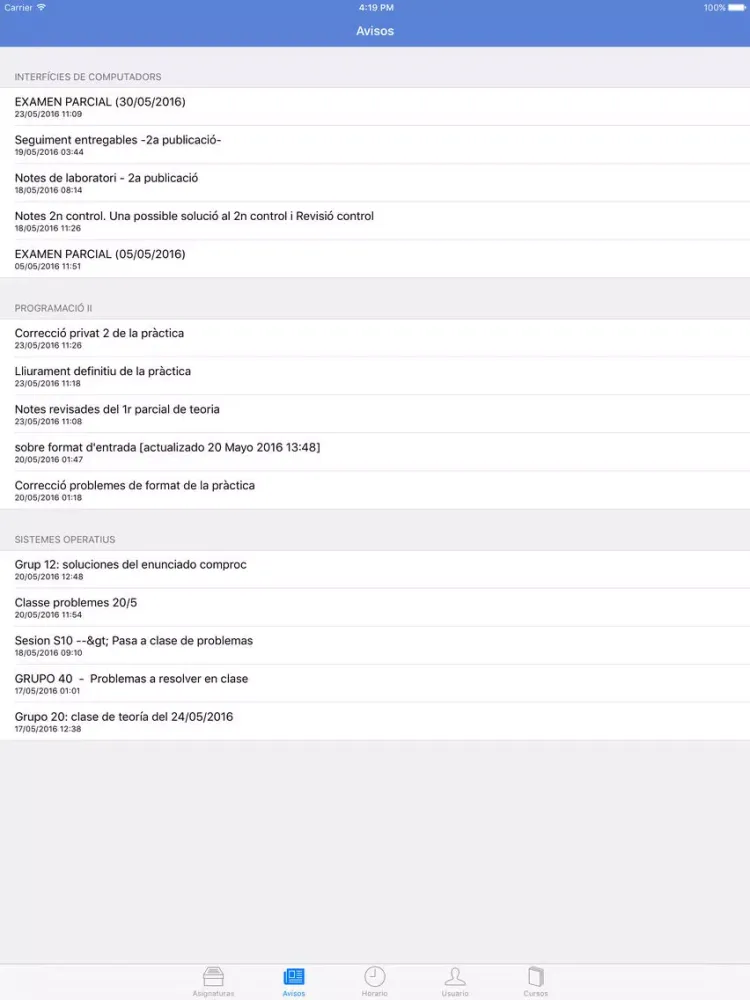 Capturas de pantalla de Racó FIB iPad 