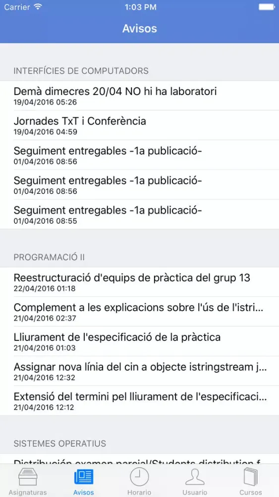 Capturas de pantalla de Racó FIB