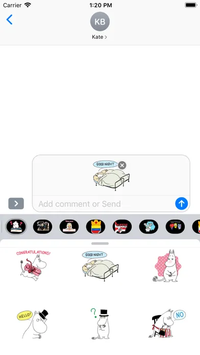 Cute Couple Moomin Stickers Screenshots