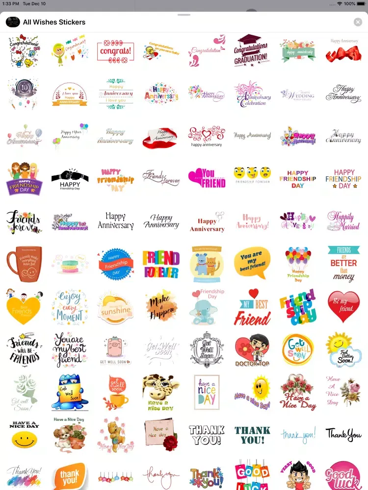 All Wishes Stickers iPad  سکرین شاٹس