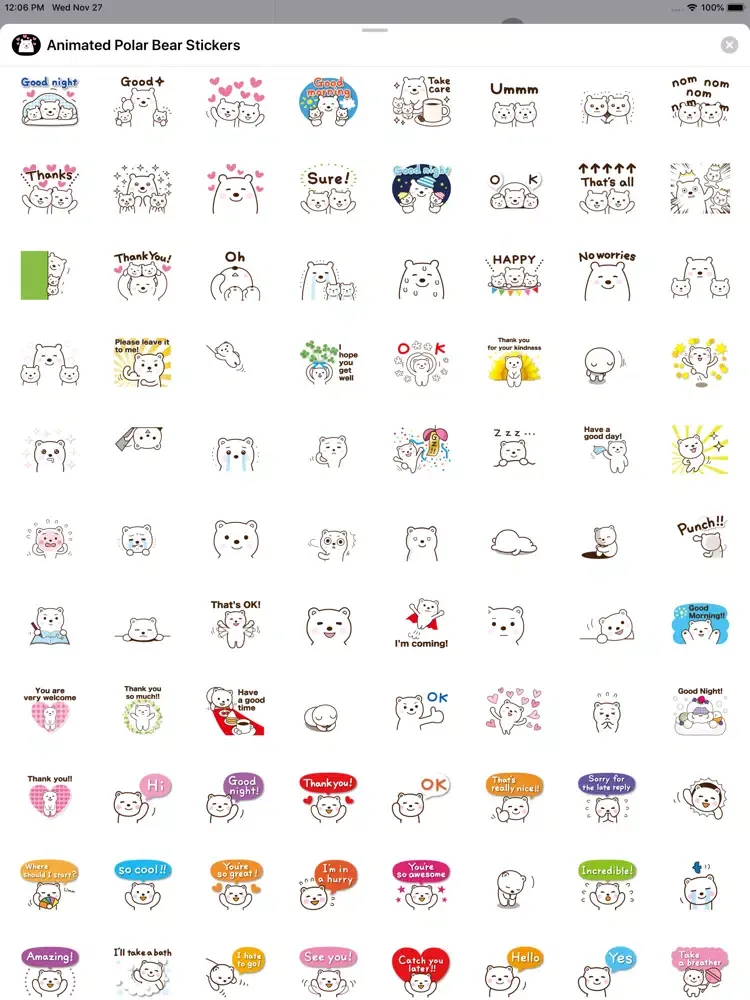 Screenshot di Animated Polar Bear Stickers iPad 