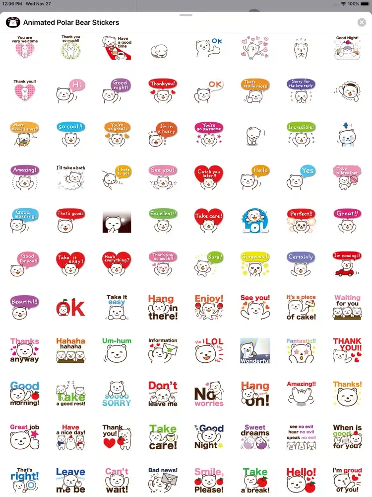 Screenshot di Animated Polar Bear Stickers iPad 