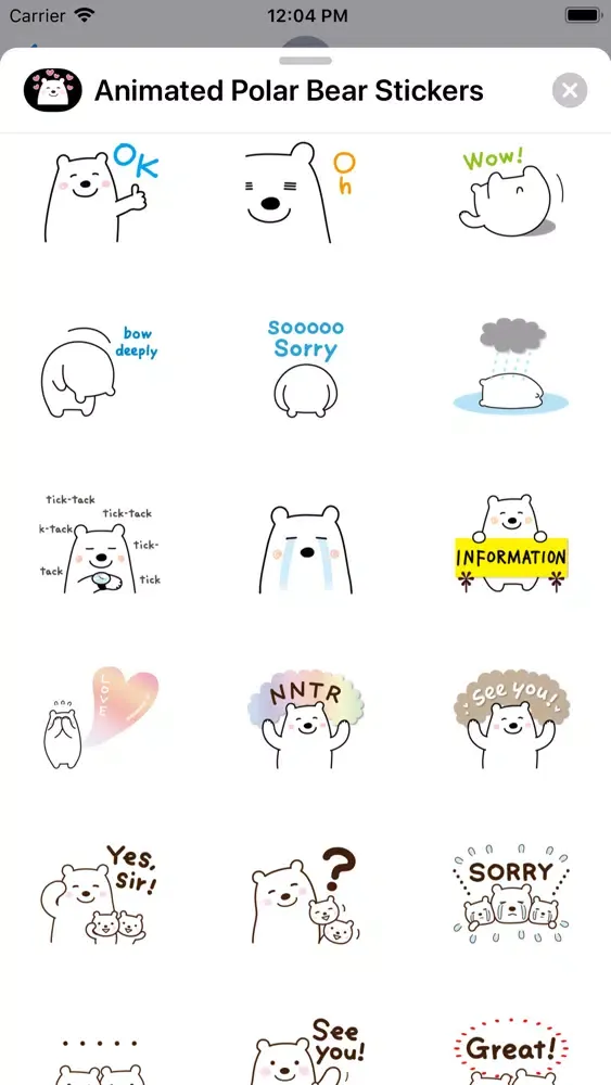 Screenshot di Animated Polar Bear Stickers