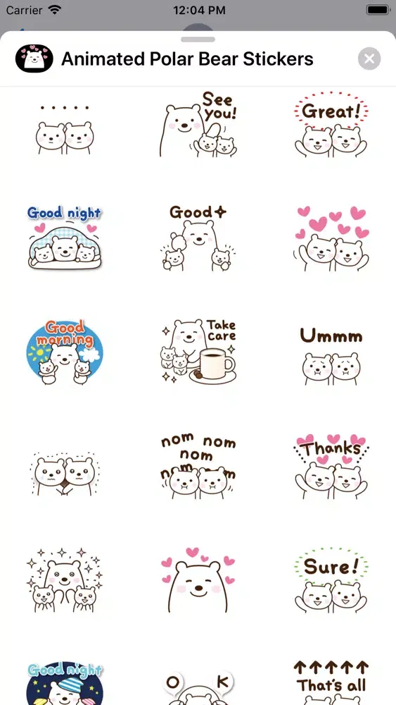 Screenshot di Animated Polar Bear Stickers