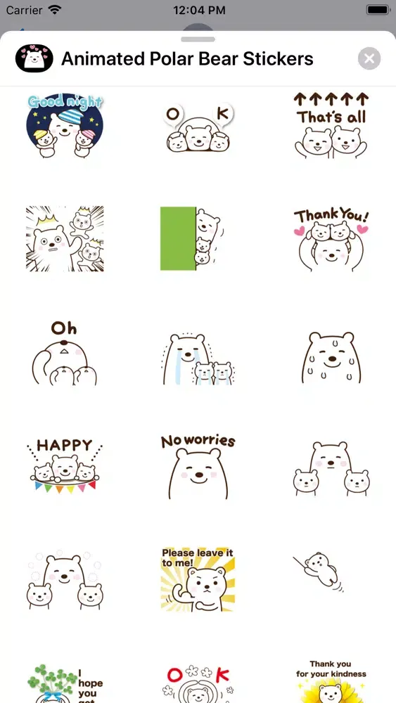 Screenshot di Animated Polar Bear Stickers