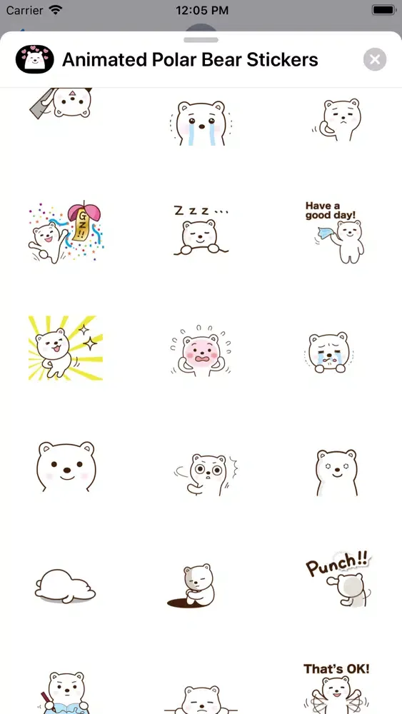 Screenshot di Animated Polar Bear Stickers