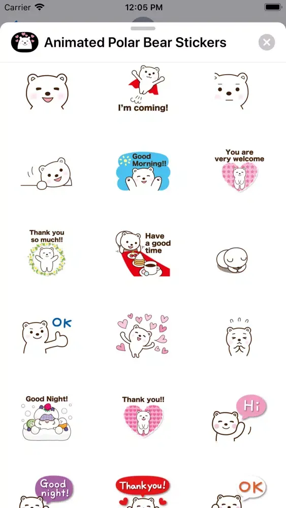Screenshot di Animated Polar Bear Stickers