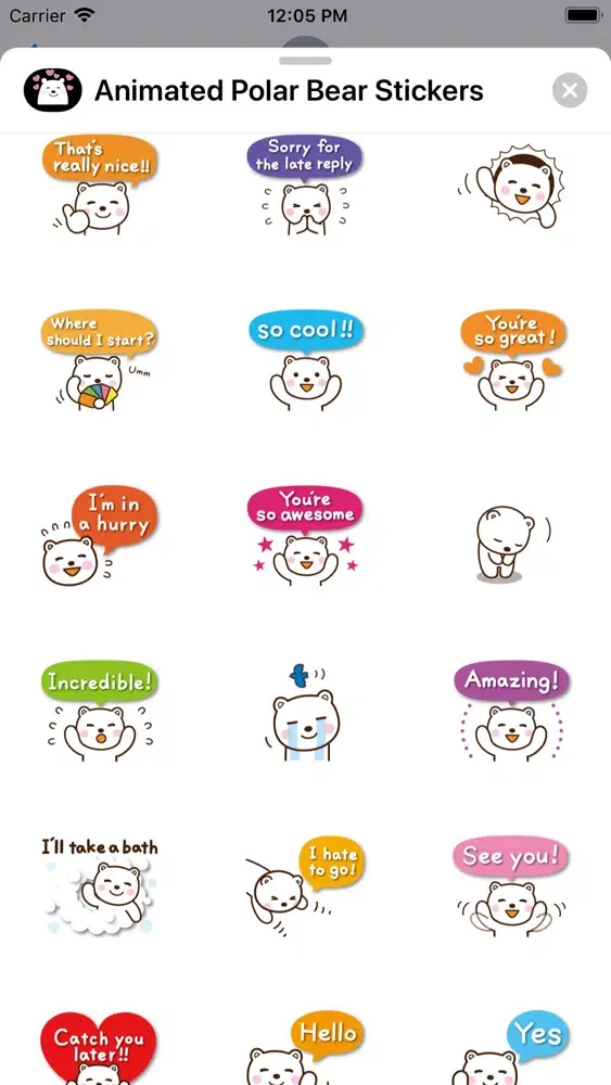 Screenshot di Animated Polar Bear Stickers