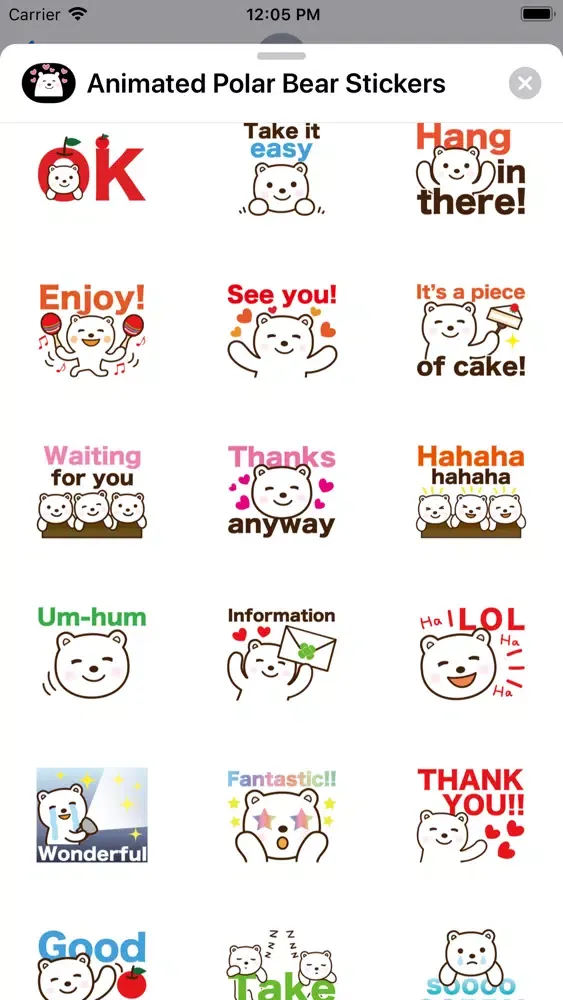 Screenshot di Animated Polar Bear Stickers