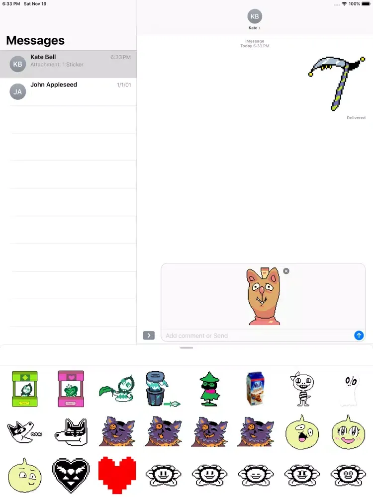 Animated Undertal Stickers iPad  스크린샷