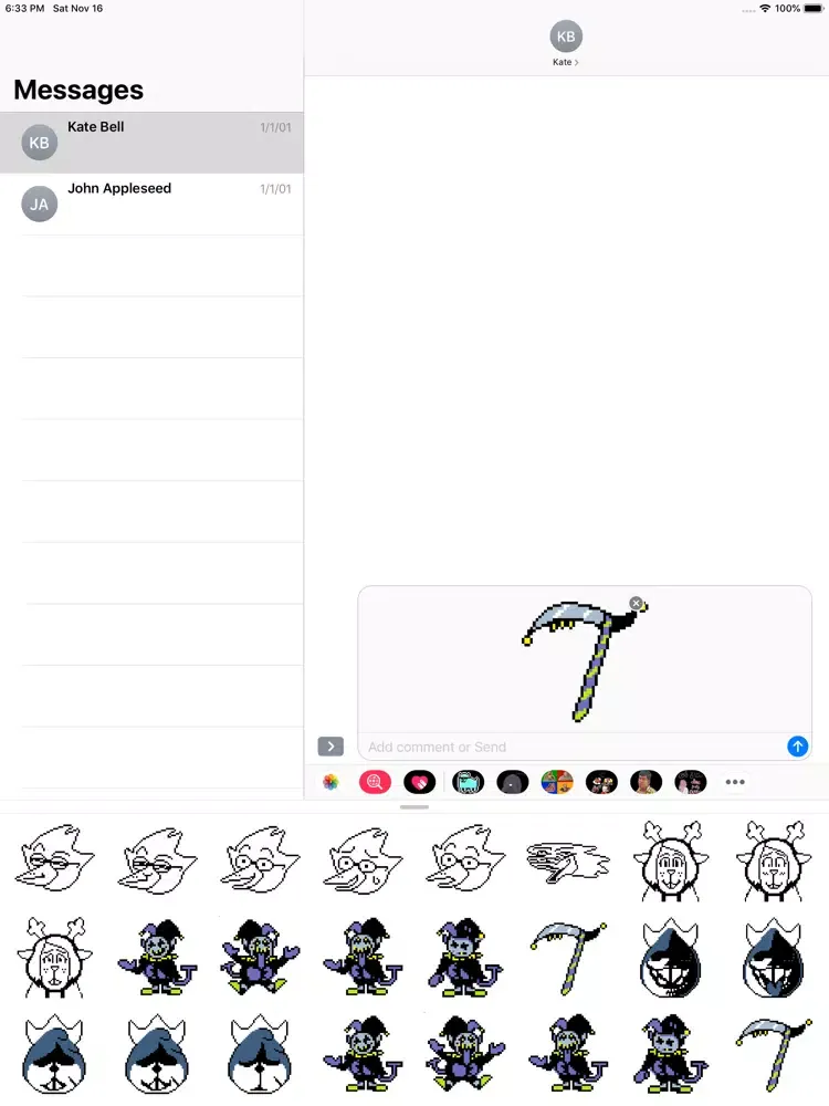 Animated Undertal Stickers iPad  스크린샷