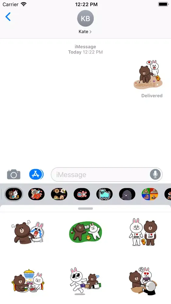 Zrzuty ekranu Cute Couple Brown Cony Sticker