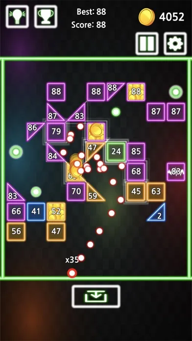 Infinite Brick Breaker: Neon!! স্ক্রিনশট