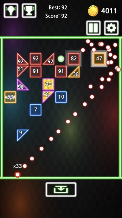 Infinite Brick Breaker: Neon!! স্ক্রিনশট