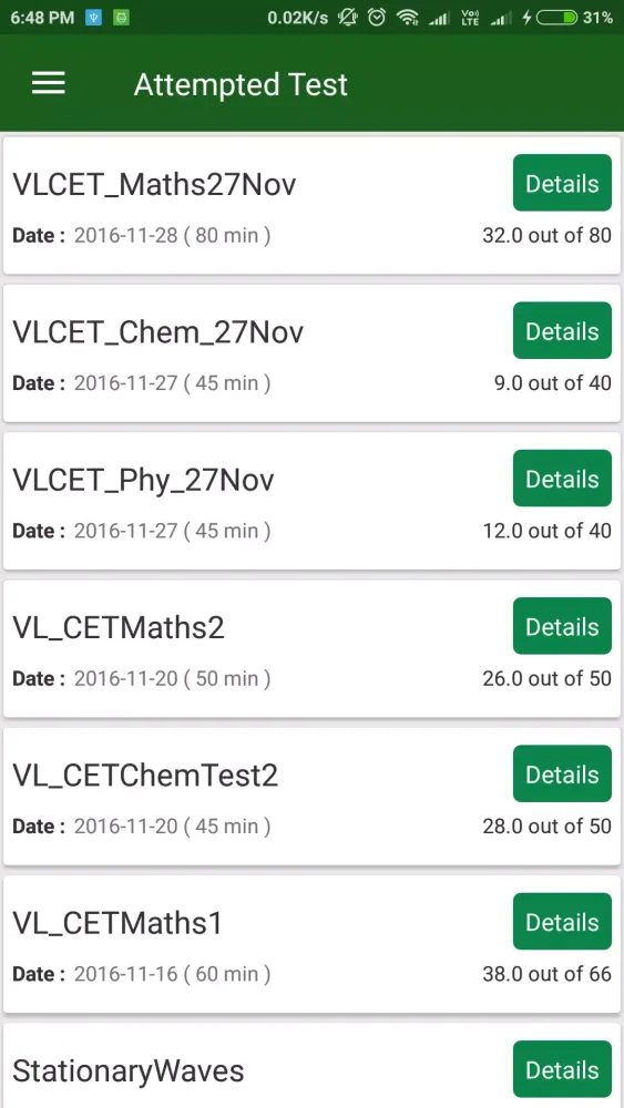 Capturas de pantalla de V.S.A. online test series
