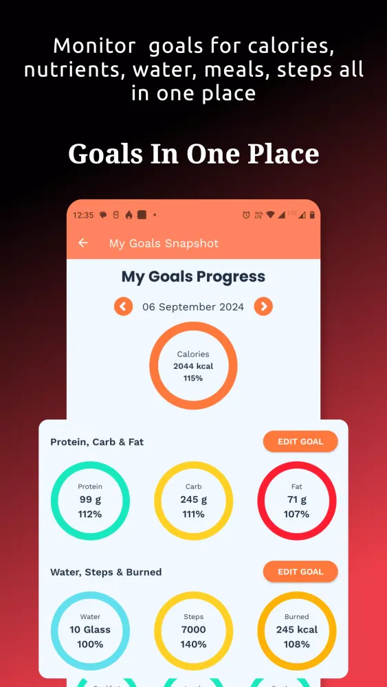Capturas de pantalla de Food Tracker & Calorie Counter