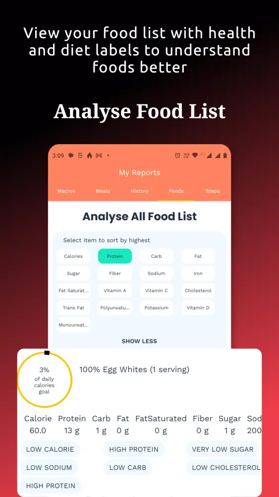 Capturas de pantalla de Food Tracker & Calorie Counter