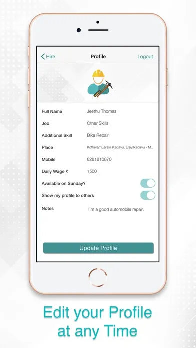 Hire : Domestic work portal سکرین شاٹس
