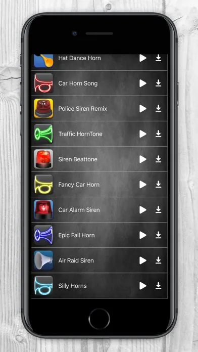 Tangkapan layar Sirens and Horn Ringtones