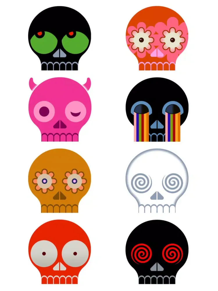 skull pop animated stickers iPad  Screenshots