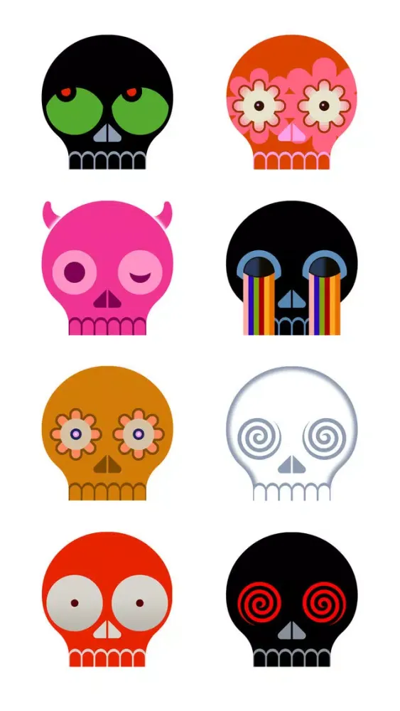skull pop animated stickers Screenshots