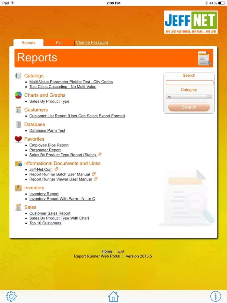 Report Runner for iOS (Crystal Reports Viewer) iPad  スクリーンショット
