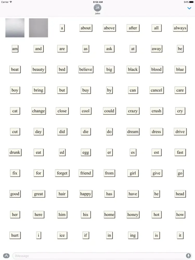 Capturas de tela do Fridge Words Sticker Pack iPad 