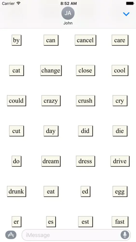 Capturas de tela do Fridge Words Sticker Pack