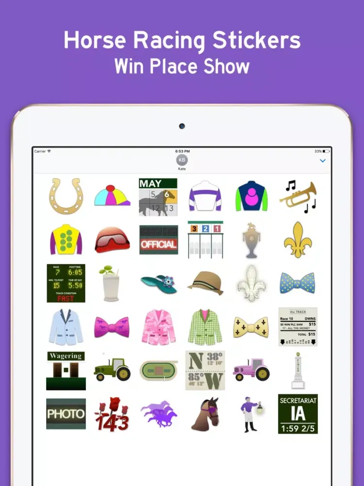 Zrzuty ekranu Horse Racing Sticker Pack iPad 