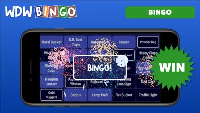 Capturas de tela do WDW Bingo