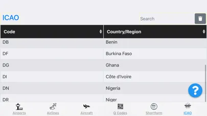 Air Codes Database應用截圖