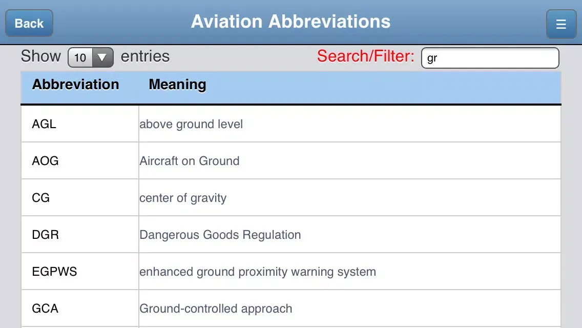 Airport Codes Database 스크린샷