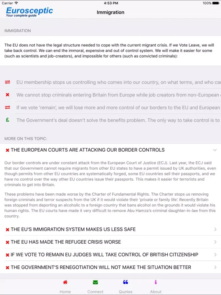Eurosceptic iPad  스크린샷