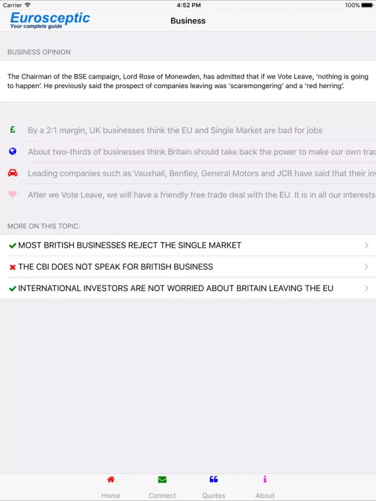 Eurosceptic iPad  스크린샷