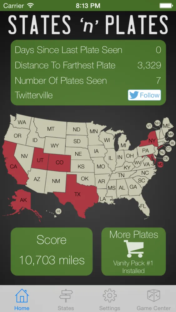 Capturas de tela do States And Plates, The License Plate Game